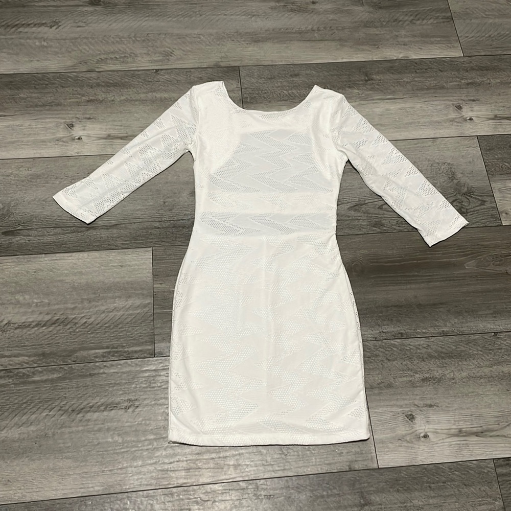 Akira Chicago Red Label White Bodycon Dress Wedding Event Party Size Small - Picture 1 of 5